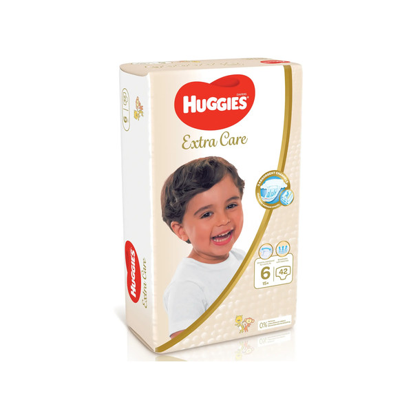 34091-حبة حفائض اطفال هجيز اكسترا كير جامبو رقم 6 42 جفاضة - Image 1