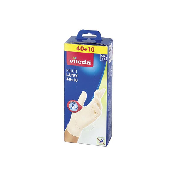 34134-حبة قفازات استهلاكية لاتكس فيلدا S/M 40+10 - الصورة 1