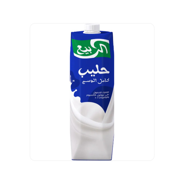 41446-حبة حليب الربيع كامل الدسم 1 لتر - الصورة 1
