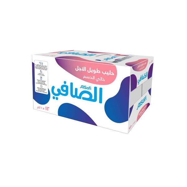 77005-حبة حليب الصافي منزوع الدسم طويل الاجل 12*1 لتر - الصورة 1